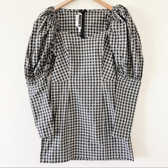 ROTATE BIRGER CHRISTENSEN Gingham shell mini dress - Picture 5 of 16